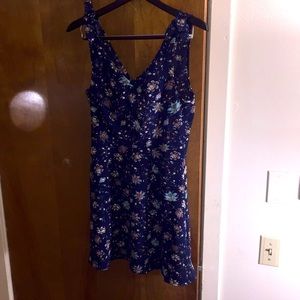 Floral tie shoulder dress
